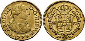 CARLOS III. Madrid. 1/2 escudo. 1778. PJ. EBC-/mejor que EBC. Atractivo y buen ejemplar. Escasa