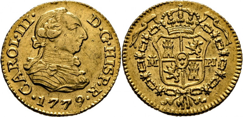 CARLOS III. Madrid. 1/2 escudo. 1779 el tercer dígito sobre otro 7. PJ. Cy12181....
