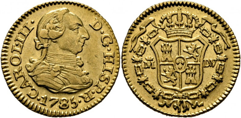 CARLOS III. Madrid. 1/2 escudo. 1785. DV. Cy12196. Trg82. Muy leves suaves y fin...