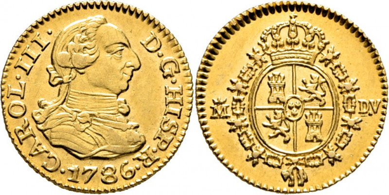 CARLOS III. Madrid. 1/2 escudo. 1786. DV. Cy12197. Trg83. Levísimas suaves y fin...
