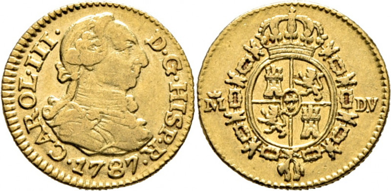 CARLOS III. Madrid. 1/2 escudo. 1787 rectificados los 7 sobre otros. DV. Cy12199...