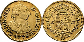 CARLOS III. Sevilla. 1/2 escudo. 1775. CF