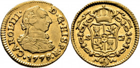 CARLOS III. Sevilla. 1/2 escudo. 1778 sobre 7. CF