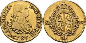CARLOS IV. Madrid. 1/2 escudo. 1788. MF. Muy rara