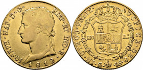 JOSÉ NAPOLEÓN. Madrid. 320 reales. 1812. RS. Muy rara