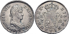 FERNANDO VII. Cádiz. 2 reales. 1812. CI. EBC-. Buen ejemplar