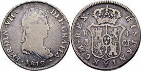 FERNANDO VII. Cádiz. 4 reales. 1812. CJ