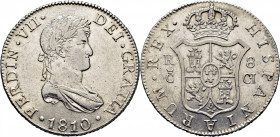 FERNANDO VII. Cádiz. 8 reales. 1810. CI. EBC-/EBC. Rara