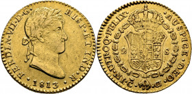 FERNANDO VII. Cádiz. 2 escudos. 1813. CI