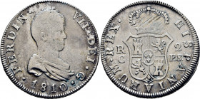FERNANDO VII. Cataluña. 2 reales. 1810. FS