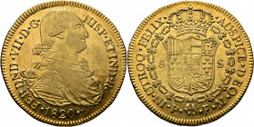 FERNANDO VII. Popayán. 8 escudos. 1820. FM. Atractivo