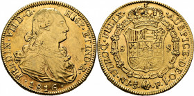 FERNANDO VII. Santiago de Chile. 8 escudos. 1816. FJ