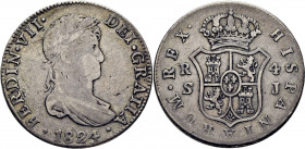 FERNANDO VII. Sevilla. 4 reales. 1824. J