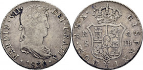 FERNANDO VII. Sevilla. 4 reales. 1830. JB