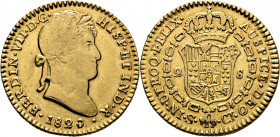FERNANDO VII. Sevilla. 2 escudos. 1820. CJ