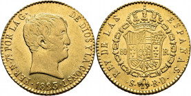 FERNANDO VII. Sevilla. 80 reales. 1823. RD. EBC. Atractiva. Muy rara