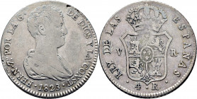 FERNANDO VII. Valencia. 4 reales. 1823. R. Muy escasa