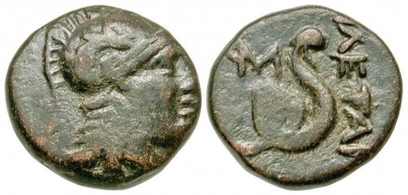 Mysia, Pergamum. Philetairos. 158-138 B.C. AE 15 (14.9 mm, 3.28 g, 12 h). Struck...