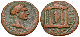 Macedon, Stobi. Trajan. A.D. 98-117. 22.2 mm, 5.65 g, 6 h). AE 22. IMP CAES NERVAE [TRAIAN AVG GERM P M T P COS III], laureate head of Trajan right / ...