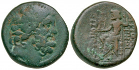 Syria, Seleucis and Pieria. Antiochia ad Orontem. Civic issue. 92-76 B.C. AE 22 (21.7 mm, 8.24 g, 1 h). anonymous . Laureate head of Zeus right / [A]N...