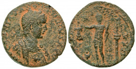 Phoenicia, Tyre. Elagabalus. A.D. 218-222. AE 30 (27.74 mm, 13.29 g, 11 h). IMP CAES M AV ANTONINVS AVG, laureate, draped and cuirassed bust right / S...