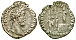 Commodus. A.D. 177-192. AR denarius (18.71 mm, 3.08 g, 12 h). Rome mint, Struck A.D. 186. M COMM ANT P FEL AVG BRIT, laureate head of Commodus right /...