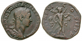Severus Alexander. A.D. 222-235. AE sestertius (29.9 mm, 19.96 g, 2 h). Rome mint, struck A.D. 228. IMP CAES M AVR ALEXANDER AVG, laureate and draped ...