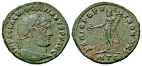 Diocletian. A.D. 284-305. BI follis (28.8 mm, 8.89 g, 12 h). Heraclea Mint, Struck A.D. 296-298. IMP C C VAL DIOCLETIANVS P F AVG, laurate head of Dio...