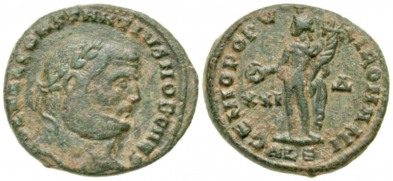 Constantius I. As Caesar, A.D. 293-305. BI follis (26.9 mm, 10.29 g, 11 h). Alex...