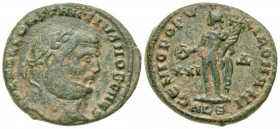 Constantius I. As Caesar, A.D. 293-305. BI follis (26.9 mm, 10.29 g, 11 h). Alexandria mint, Struck A.D. 300/01. FL VAL CONSTANTIVS NOB CAES, laureate...