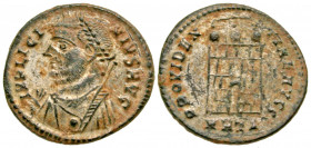 Licinius I. A.D. 308-324. BI follis (19.3 mm, 2.81 g, 6 h). Heraclea mint, Struck A.D. 317. IMP LICI-NIVS AVG, laureate, draped and cuirassed bust of ...