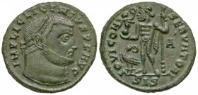 Licinius I. A.D. 308-324. BI follis (21.3 mm, 3.83 g, 7 h). Siscia mint, Struck A.D. 313-315. IMP LIC LICINIVS P F AVG, laureate head of Licinius Sr. ...