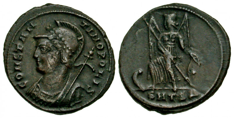 City Commemorative. A.D. 330-354. AE 3 (19.19 mm, 2.37 g, 6 h). Thessalonica min...