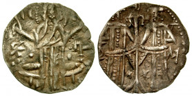 Bulgaria. Ivan Alexander and Michael Ansen IV. 1331-1355. AR grosch (20.6 mm, 1.50 g, 6 h). Christ standing facing before seat, raising hands in bened...