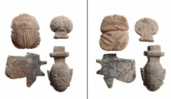 A lot of 4 nice Egyptian stone amulets, Late Period, c. 664-30 B.C.. A lot of 4 nice Egyptian stone amulets, Late Period, c. 664-30 B.C., and containi...