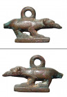 An Egyptian bronze amulet of an ichneumon or shrew, Late Period, ca. 664-30 B.C.. An Egyptian bronze amulet of an ichneumon or shrew, Late Period, ca....