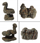 A copper stamp seal in the form of two wading birds, Northern Iran, ca. 1500-1000 B.C.. A copper stamp seal in the form of two wading birds, Northern ...