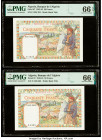 Algeria Banque de l'Algerie 50 Francs 18.9.1942 Pick 87 Two Consecutive Examples PMG Gem Uncirculated 66 EPQ (2). 

HID09801242017

© 2022 Heritage Au...