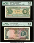 Bangladesh Bangladesh Bank 100 Taka ND (1972) Pick 9b PMG Choice Very Fine 35; Ceylon Central Bank of Ceylon 100 Rupees 5.6.1963 Pick 66 PMG Very Fine...