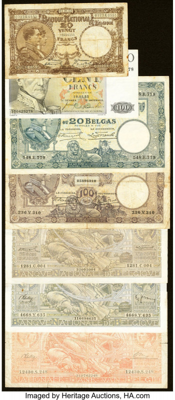 Belgium Group Lot of 12 Examples Very Good-Fine. Rust, stains and pinholes are p...