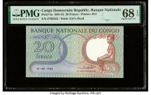 Congo Democratic Republic Banque Nationale du Congo 20 Francs 15.6.1962 Pick 4a PMG Superb Gem Unc 68 EPQ. 

HID09801242017

© 2022 Heritage Auctions ...