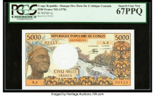 Congo Republic Banque des Etats de l'Afrique Centrale 5000 Francs ND (1978) Pick 4c PCGS Superb Gem New 67PPQ. 

HID09801242017

© 2022 Heritage Aucti...