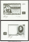 Czechoslovakia Narodni Banka Ceskoslovenska 1000 Korun 1934 Pick UNL Two Archival Proofs on Thin Watermarked Paper Crisp Uncirculated. 

HID0980124201...