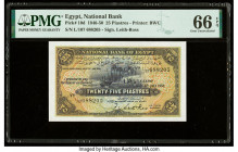 Egypt National Bank of Egypt 25 Piastres 6.7.1950 Pick 10d PMG Gem Uncirculated 66 EPQ. 

HID09801242017

© 2022 Heritage Auctions | All Rights Reserv...