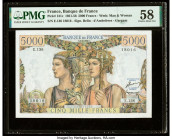 France Banque de France 5000 Francs 2.7.1953 Pick 131c PMG Choice About Unc 58. Pinholes are noted on this example.

HID09801242017

© 2022 Heritage A...