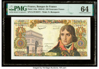 France Banque de France 100 Nouveaux Francs 1.9.1960 Pick 144a PMG Choice Uncirculated 64. Minor rust and pinholes are noted on this example.

HID0980...