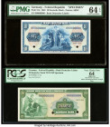 Germany Federal Republic Bank Deutscher Lander 10; 20 Deutsche Mark 22.8.1949 Pick 16s; 17s1 Two Specimen PMG Choice Uncirculated 64 EPQ; PCGS Apparen...