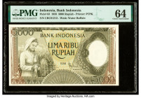 Indonesia Bank Indonesia 5000 Rupiah 1958 Pick 63 PMG Choice Uncirculated 64. 

HID09801242017

© 2022 Heritage Auctions | All Rights Reserved