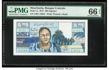 Mauritania Banque Centrale de Mauritanie 100 Ouguiya 1973 Pick 1a PMG Gem Uncirculated 66 EPQ. 

HID09801242017

© 2022 Heritage Auctions | All Rights...