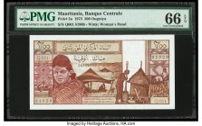 Mauritania Banque Centrale de Mauritanie 200 Ouguiya 20.6.1973 Pick 2a PMG Gem Uncirculated 66 EPQ. 

HID09801242017

© 2022 Heritage Auctions | All R...